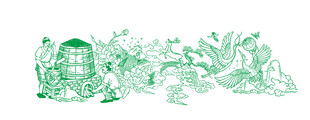 酿酒图 白酒插画