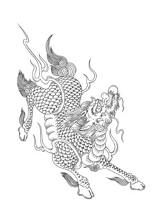 传统麒麟图案设计元素