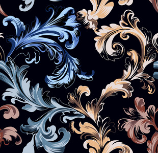 华丽复古花纹图案设计
