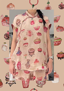 梦幻粉色魔法元素插画