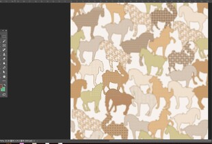 动物剪影图案背景素材