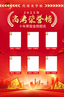 高考光荣榜海报背景