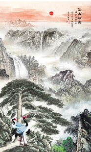 竖幅山水画