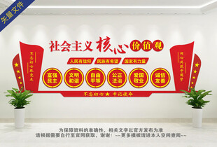 社会主义核心价值观文化墙