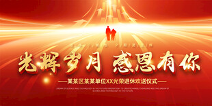 退休欢送会展板