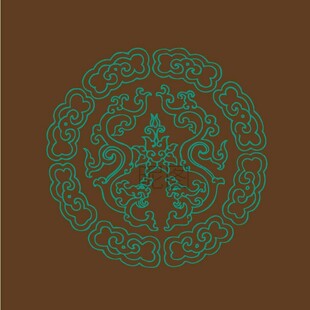 中式传统圆形花纹图案
