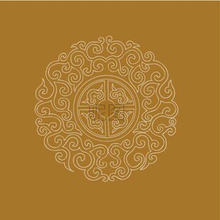 金色曼陀罗花纹图案