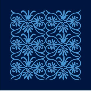 蓝色花纹图案设计