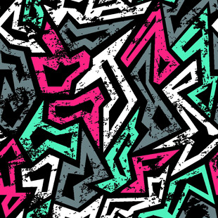 酷炫多彩涂鸦图案设计