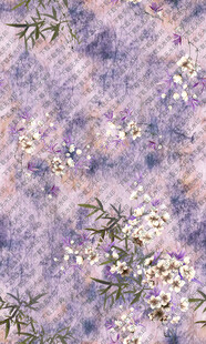 淡紫色花卉纹理图案