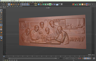科学校园实验室浮雕设计图模型