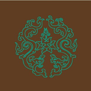 中式复古双凤圆形花纹图案