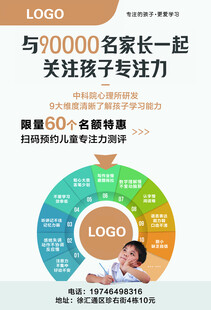 智力开发 思维培训 培训班展板