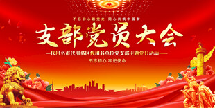 支部党员大会背景