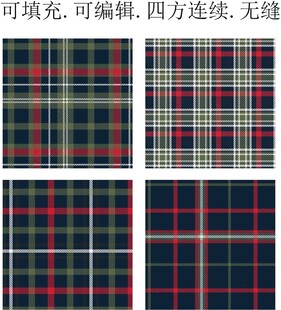 秋冬格子面料  蓝色格子图案 