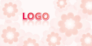 浅粉花朵创意背景