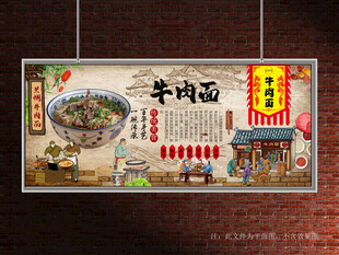 牛肉面展板