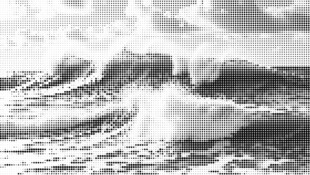 圆点渐变镂空穿孔板海浪花水纹