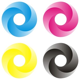 多彩螺旋图标设计元素