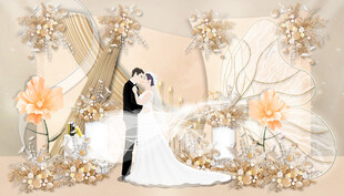 香槟色婚礼留影区