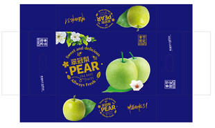 翠冠梨水果箱平面展开图