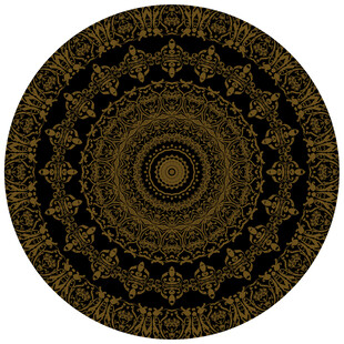 精美圆形花纹图案