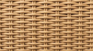 编织纹理的棕黄色藤编图案