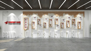 现代艺术展厅挂画展示