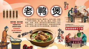 老鸭煲背景墙