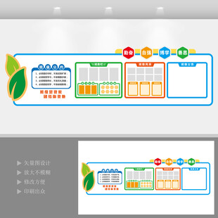幼儿园文化墙班级公约校园卡通