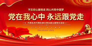 党支部主题党日展板