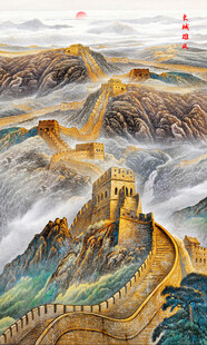 长城玄关山水画