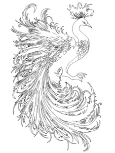 手绘凤凰图案