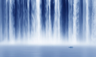 招财瀑布山水幕墙