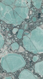 蓝绿色斑驳纹理石材图案