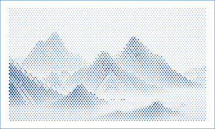 矢量圆点山镂空板