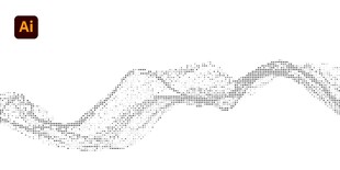 线条勾勒的抽象山脉轮廓