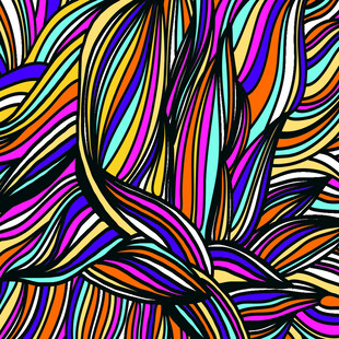 多彩抽象线条艺术图案