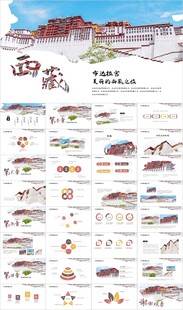 西藏旅游布达拉宫PPT模板