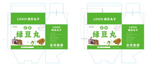 正宗绿豆丸子包装箱