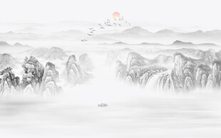 山水水墨画