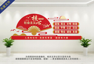 社会主义核心价值观文化墙 
