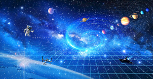 梦幻宇宙星空科技场景