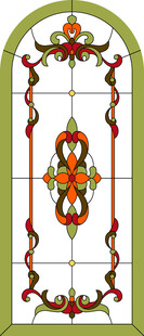 精美彩色玻璃装饰图案