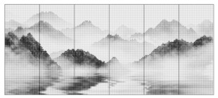 镂空山水隔断