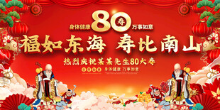 80大寿展板
