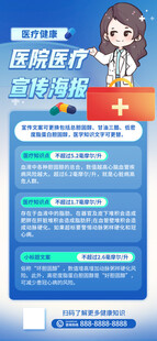 蓝色健康医院医疗知识宣传海报