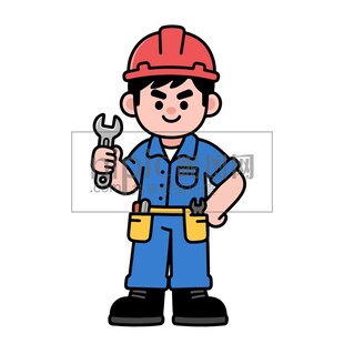 卡通维修工人