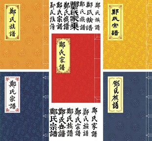 郑氏家谱封面古籍线装书