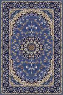 精美蓝色波斯风格地毯